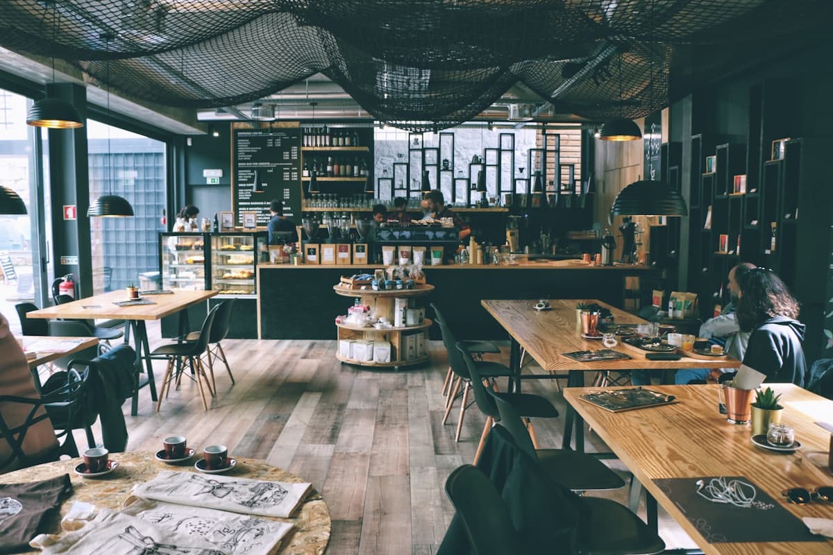 Inside a Qahwtea cafe
